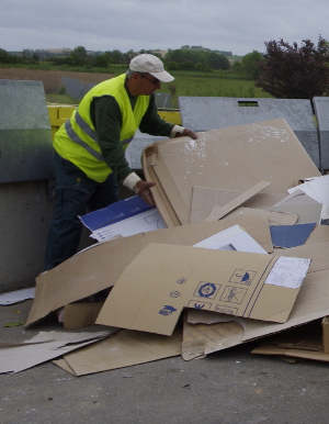 Cartons en déchèterie