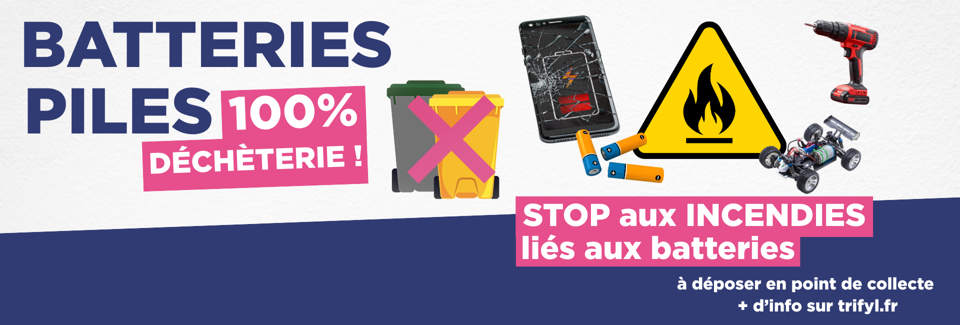Batteries et piles : 100% déchèterie